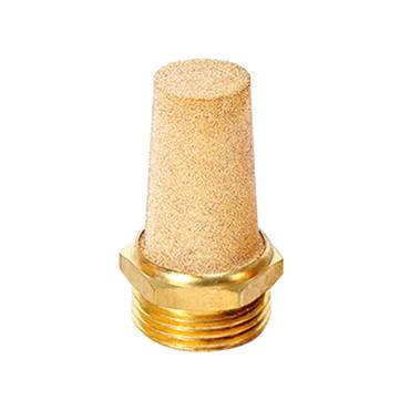 PneumaticPlus 10-Pack Sintered Bronze Mufflers - 3/4 NPT, Nickel Plated